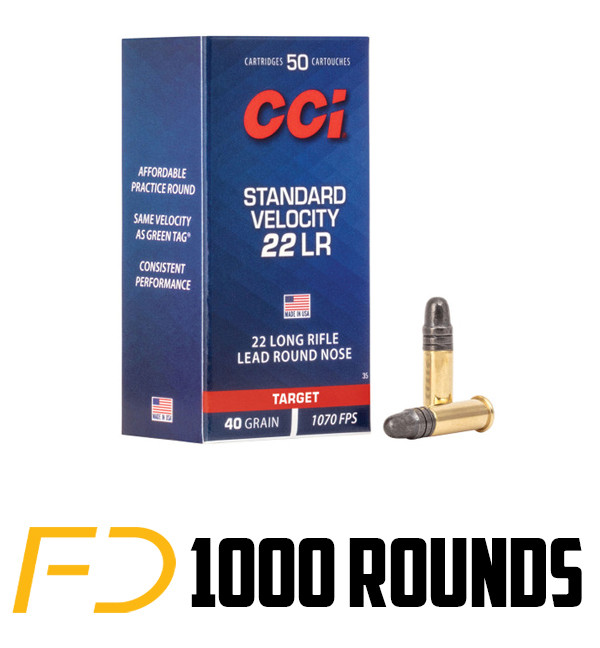 Image of CCI Standard Velocity .22 LR, 40gr, LRN - 1000 Rounds