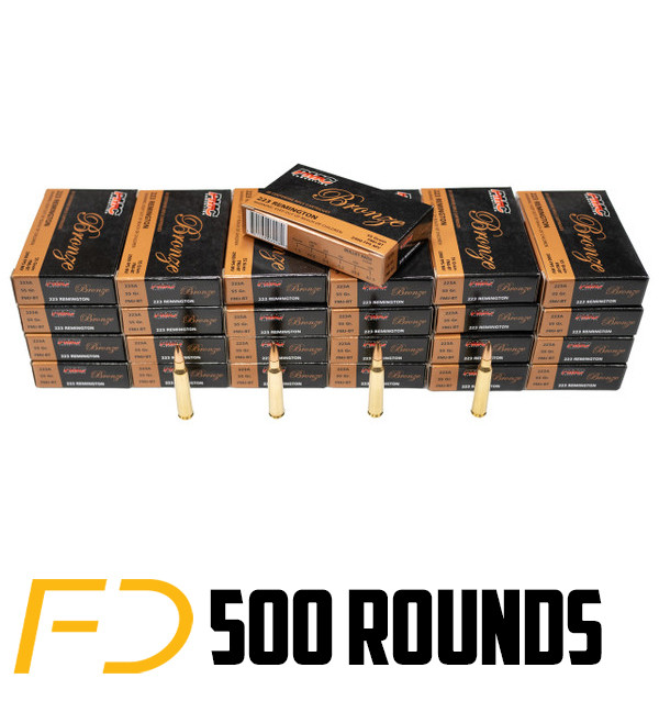 Image of PMC Bronze .223 REM, 55gr, FMJ - 500 Rounds - Free Shipping