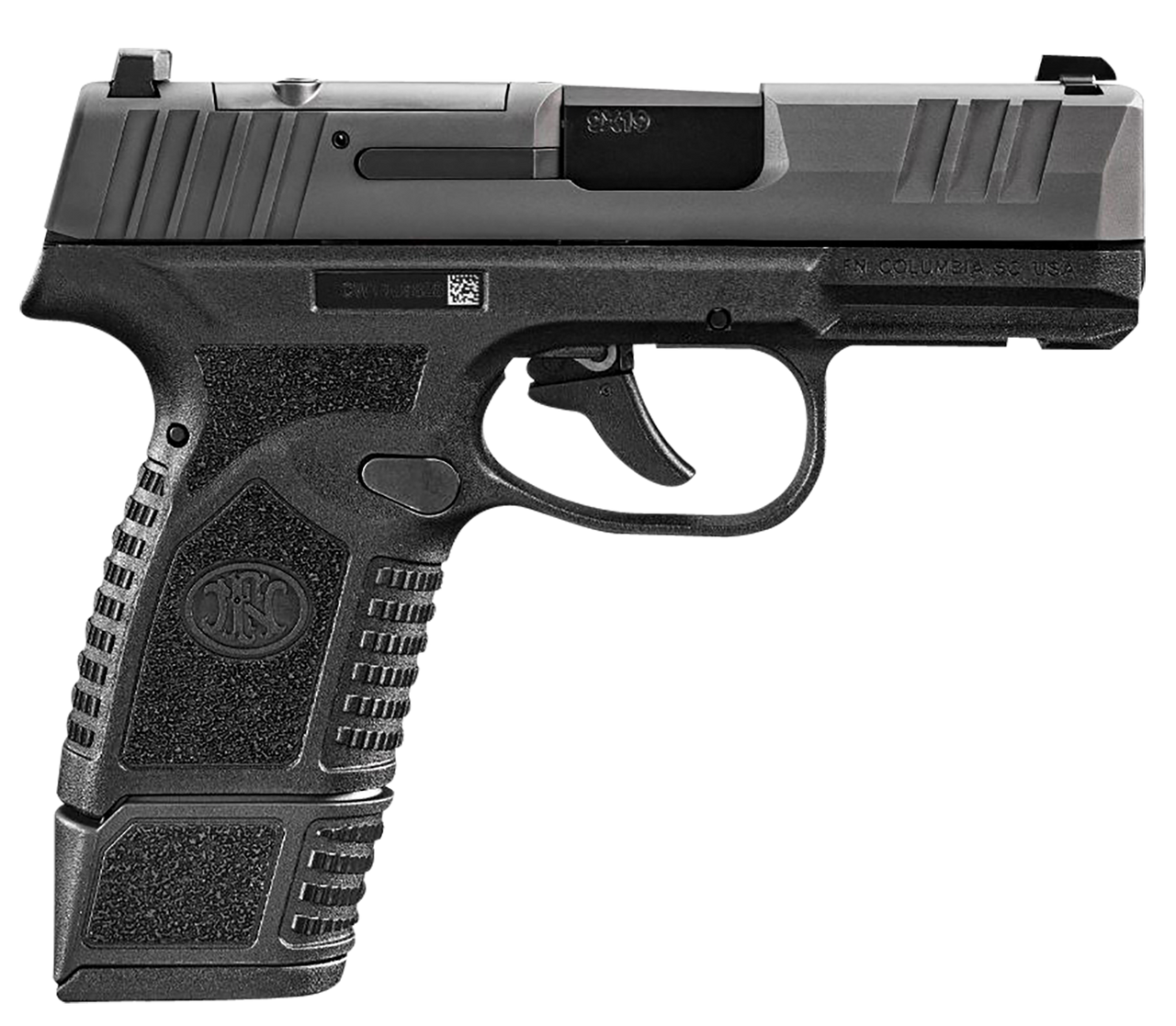 Image of FN 66101410 Reflex MRD 9mm Luger 11+1/15+1 3.30" Black Target Crown Steel Barrel, Black PVD Optic Ready