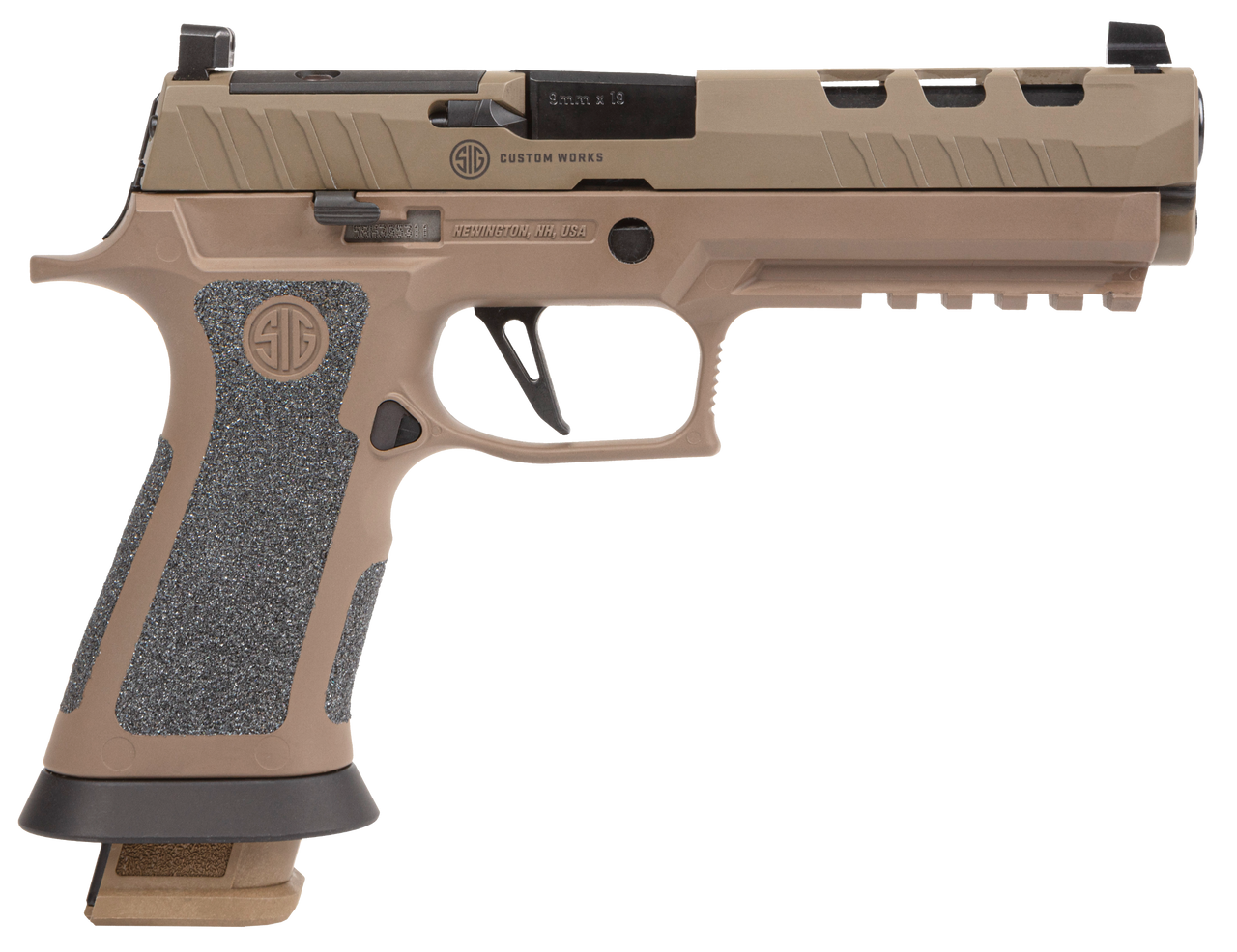 Image of SIG SAUER P320-XFIVE DH3 9MM 5" BARREL 21-ROUNDS COYOTE TAN 3 MAGS OPTIC READY