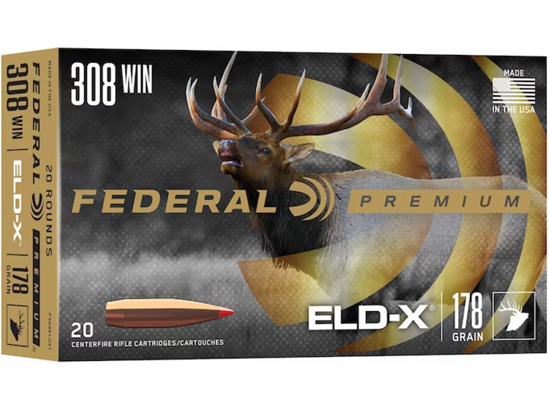 Image of Federal Premium .308 Caliber, 178gr, ELD-X - 20 Rounds [MPN: P308ELDX1]