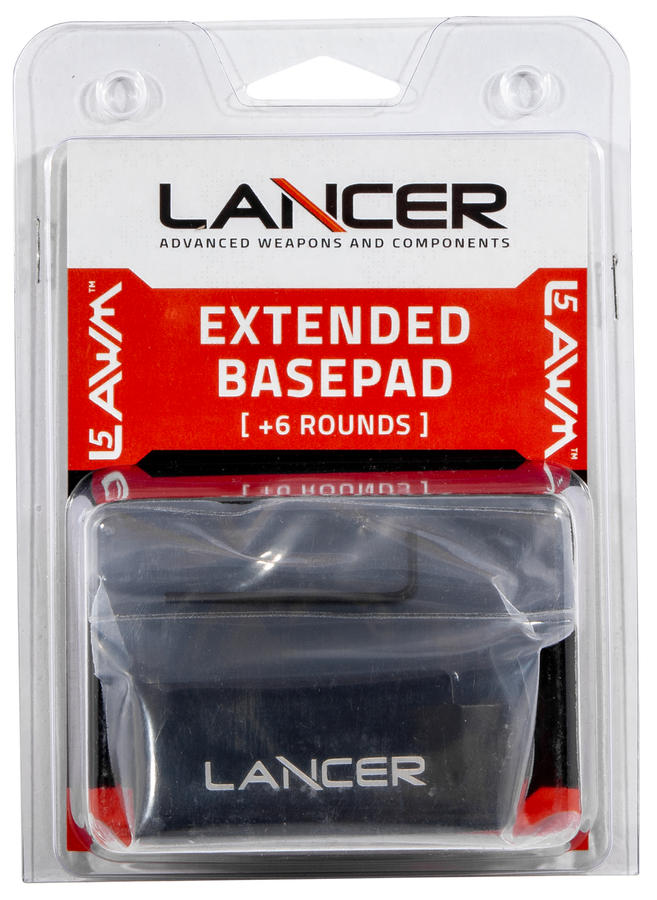Image of Lancer L5AWM Base Plate Extension 223/5.56, Polymer Black, 6rd