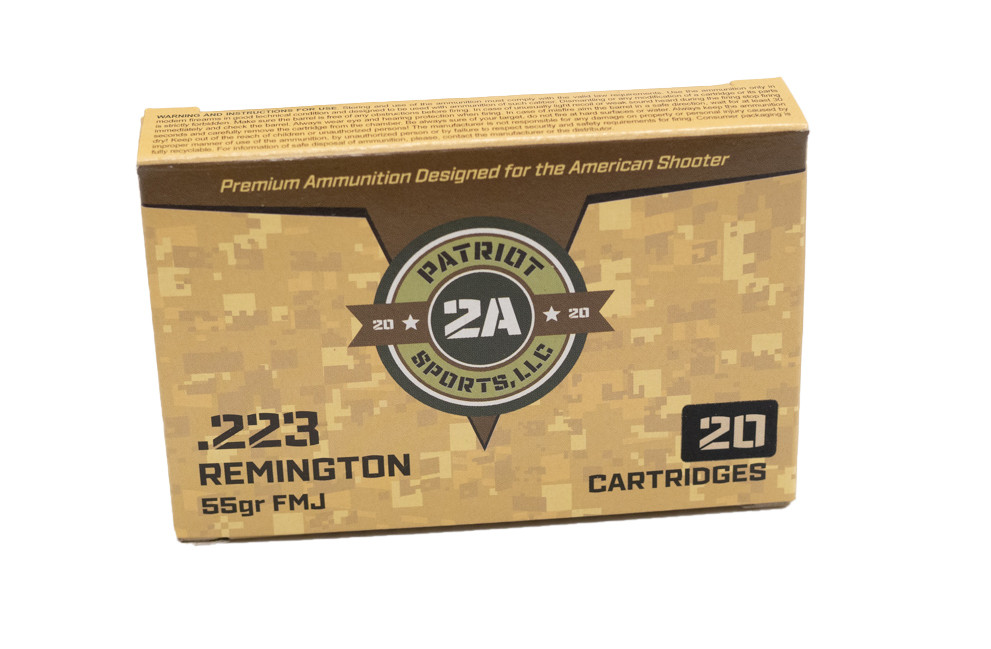 Image of STV Patriot .223 REM, 55gr, FMJ [MPN: P223055F] - 20 rounds