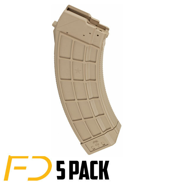Image of Century Arms Us Palm Magazine Ak30r 7.62x39 30rds Flat Dark Earth - 5-PACK
