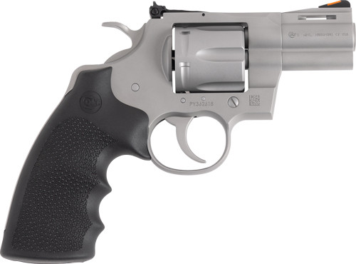 Image of Colt Python .357 Magnum, 2.5" Matte - Stainless Steel, Adjustible Sight, Hogue Grips