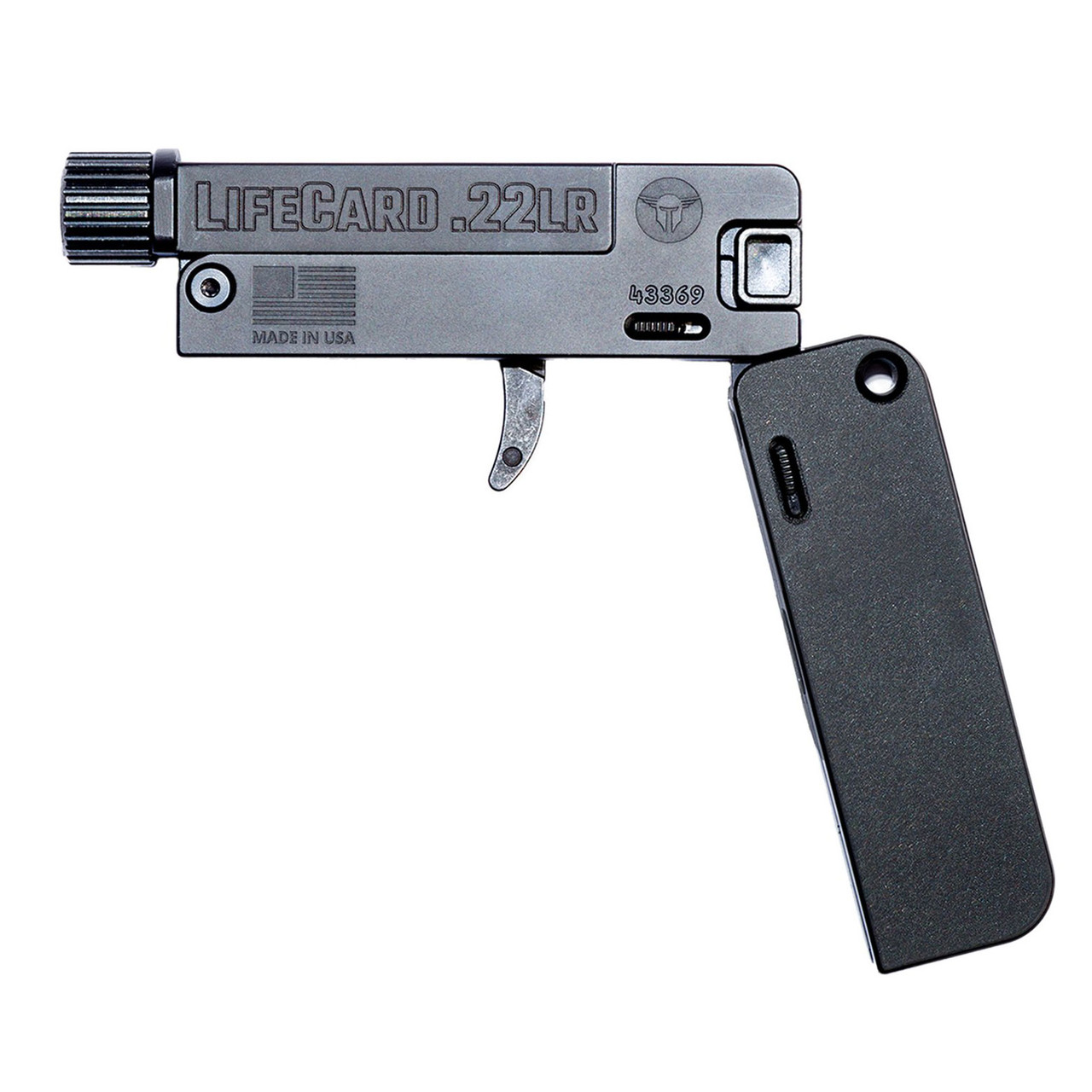 Image of Trailblazer Firearms Lifecard Black .22LR, 2.5" Barrel, 1-Rounds, Suppressor Ready - Black [MPN:LC1-P-T]