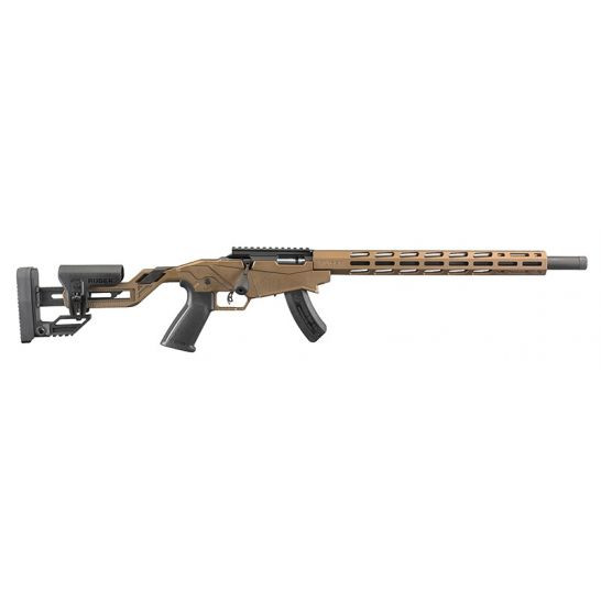 Image of Ruger Precision, .22LR, 18" Threaded Barrel, 15-Rd, Black, Burnt Bronze Cerakote