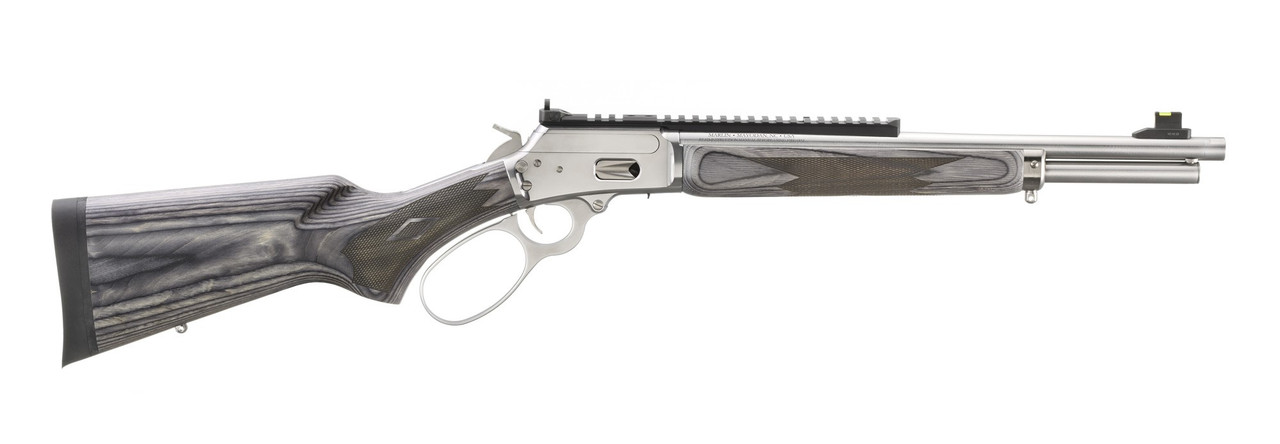 Image of Marlin 1894 SBL 44Special/44 Rem Mag 8+1/9+1 16.10" Polished Stainless Threaded Barrel, Picatinny Rail Receiver, Gray Fixed Laminate Stock [MPN: 70432]