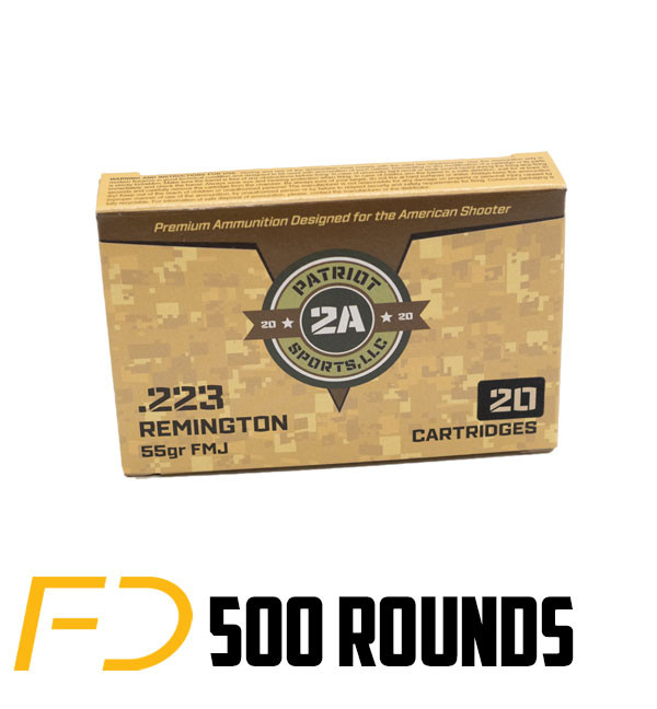 Image of STV Patriot .223 REM, 55gr, FMJ [MPN: P223055F] - 500 rounds - Free Shipping