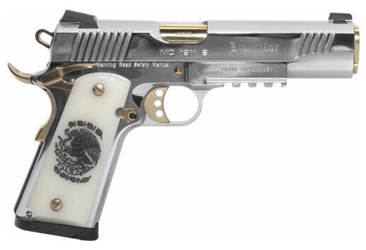 Image of Girsan Mc1911s Liberadore Ii 45acp Chrome/gold Engraved 8rd    