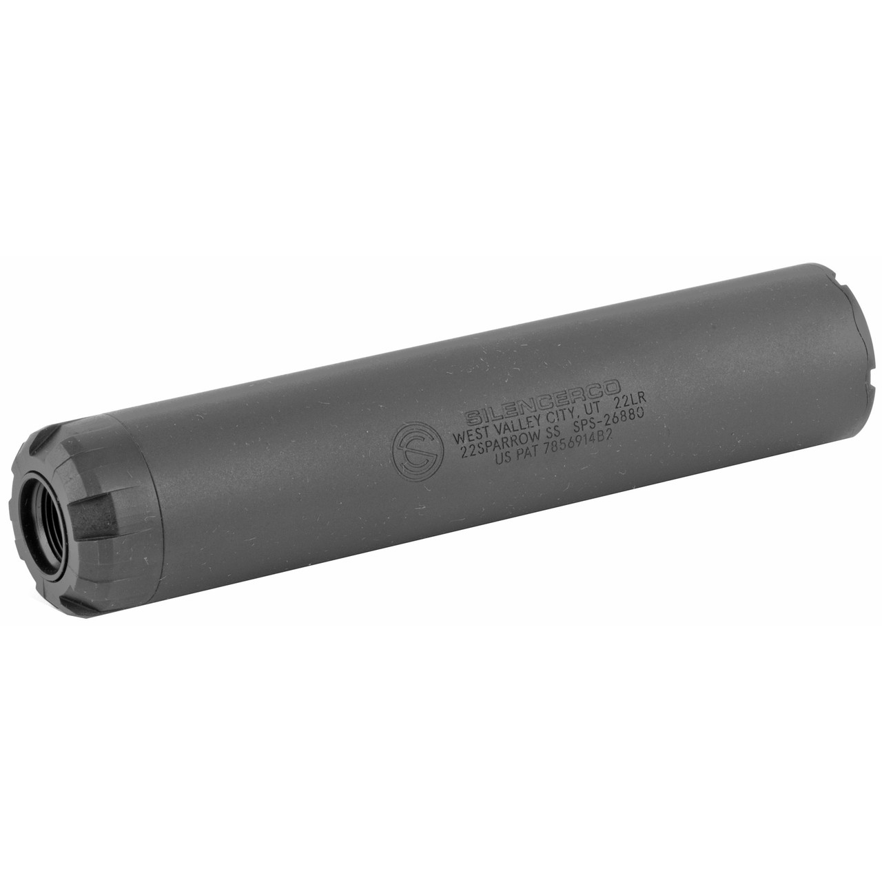 Image of SilencerCo Sparrow 22 Suppressor, 5", 1/2-28 Threads - Black [MPN: SU75]