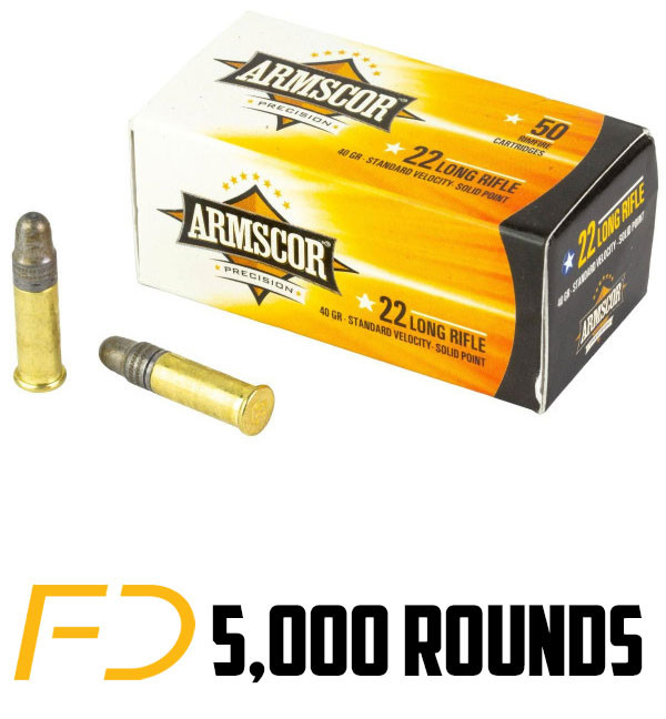 Image of Armscor Standard Velocity .22 LR 40gr SP 5,000 Rounds
