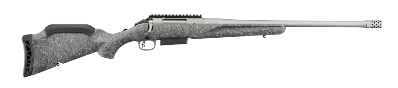 Image of Ruger American Gen II 400 Legend, 20" threaded barrel, 5 rnd - Gray Splatter [MPN: 46907]