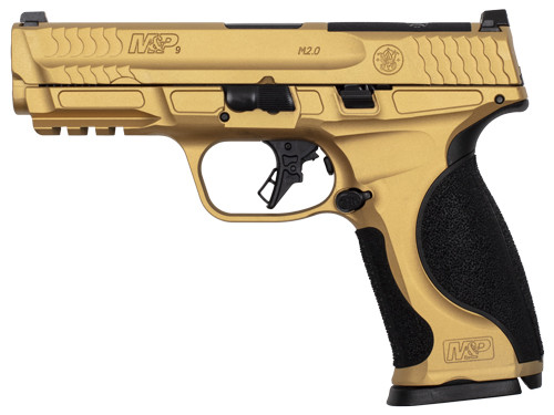 Image of S&w M&p9 M2.0 Metal 9mm 4.25" 17 shot Gold Cerakote