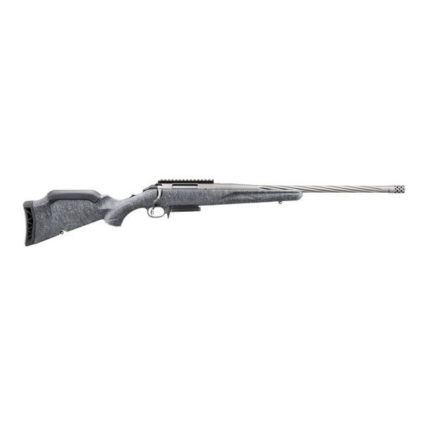 Image of Ruger American Rifle Gen II 6MM Creedmoor, 20" Threaded Barrel, 3+1 rnd - Gray Splatter Adjustable Synthetic Stock [MPN: 46912]