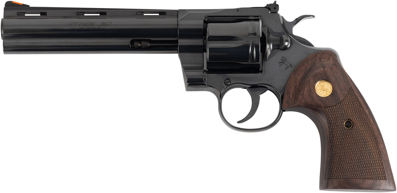 Image of COLT PYTHON 357MAG 6 BLUED WOOD GRIP BLEM