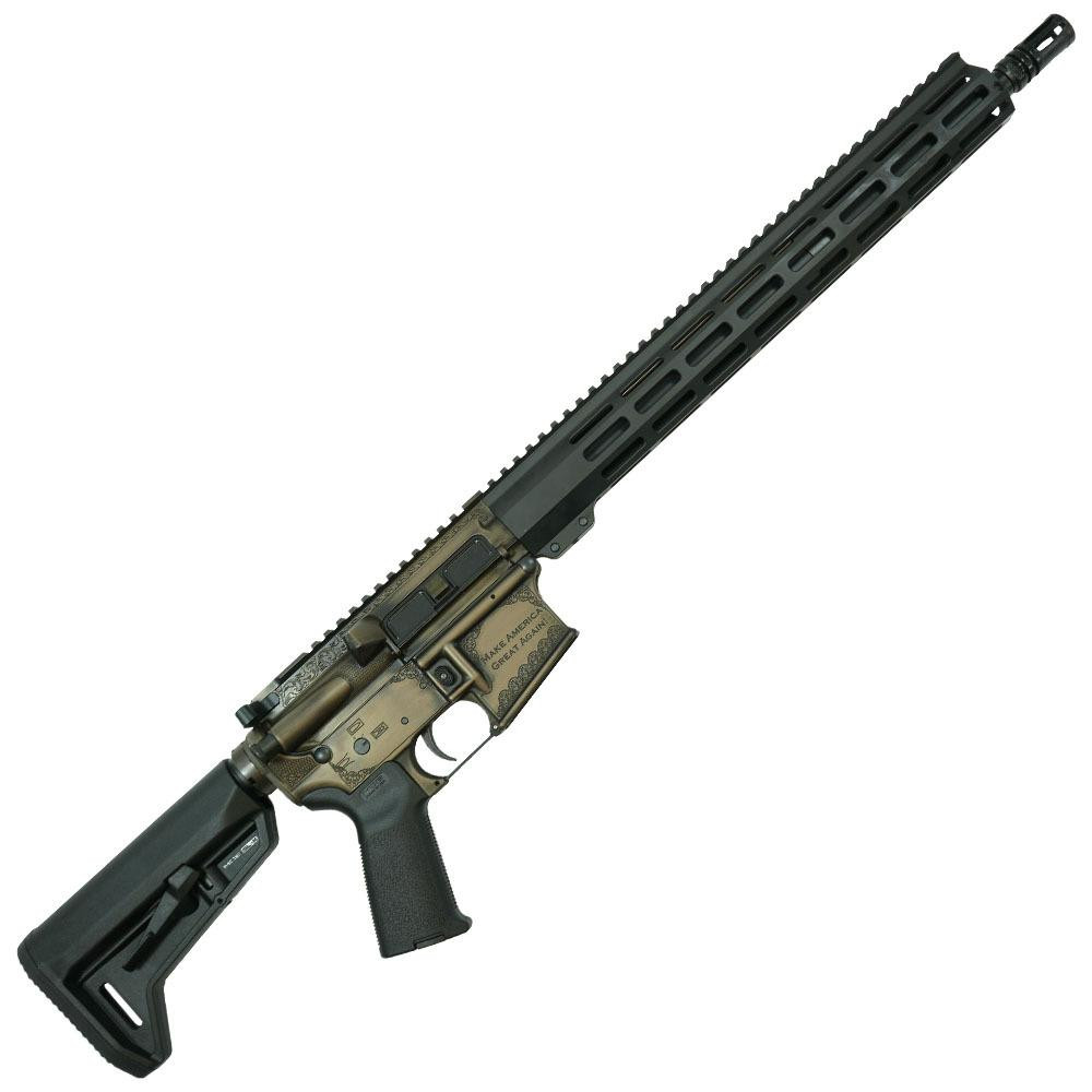 Image of Shark Coast Tactical "Trump" AR 15 Rifle 5.56mm, 30rd, 16" Barrel, 15" MLOK Handguard Magpul Grip [MPN:13783-1]  