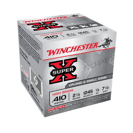 Image of Winchester SuperX High Brass .410 BORE 21/2in. 1/2oz. #7.5 Shot  25 Rounds [MPN: X417]