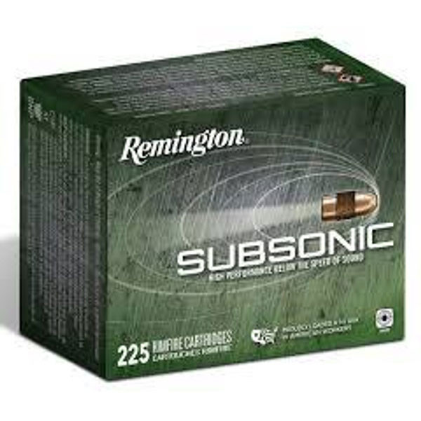 Image of Remington Subsonic .22 LR, 40gr, HP - 225 Rounds [MPN: 21249]