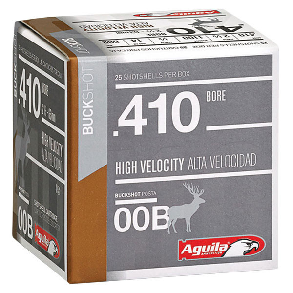 Image of Aguila High Velocity .410 BORE, 2-1/2in. 000 Buckshot - 25 Rounds FDS [MPN: 1C4100BA]