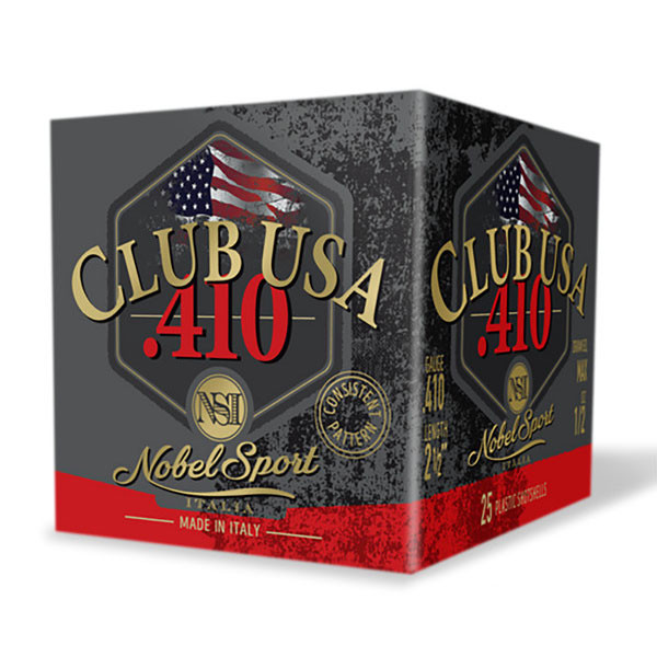 Image of Nobel/Eurosports Club USA .410 BORE, 2-1/2in. 1/2oz. #8 Shot FDS [MPN: ANS4128] - 25 rounds