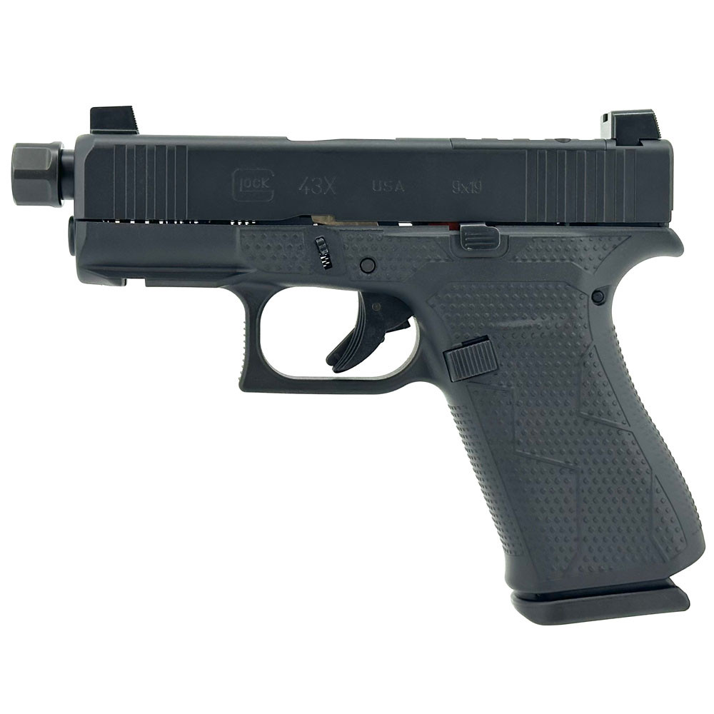 Image of GLOCK 43X MOS Blackout 2 9MM, 3.41" threaded barrel, 10 rnd - Black [MPN:UX4350204]