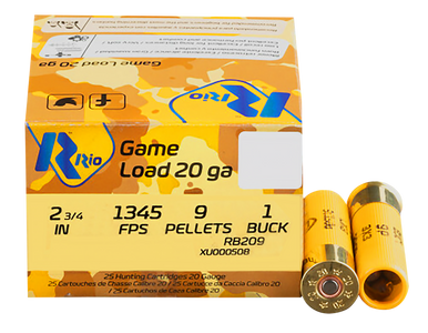 RIO ROYAL BUCK 20GA, 2.75in. 1 BUCK Shot,  - 25 rounds [MPN: RB209]