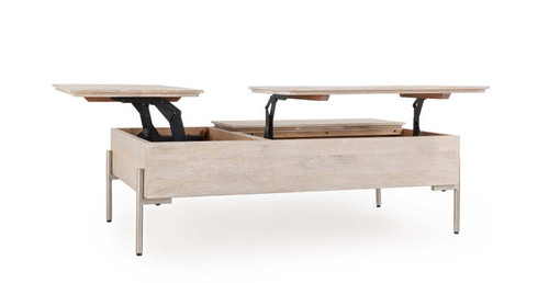 Coastal Modern Coffee Table Double Lift Top