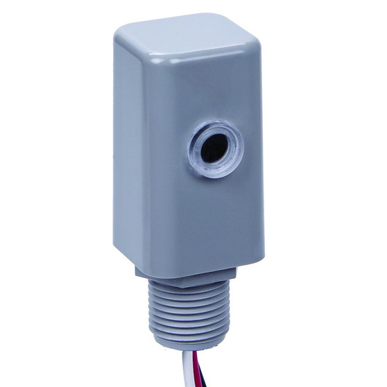 NightFox™ electronic photocontrols permanently install on outdoor electrical boxes or outdoor lighting fixtures. Ideal for LED fixtures with long-life expectations. ½”-14 NPSM threaded stem fits standard outlet boxes and wall packs with a minimum installation hole size of 7/8” diameter. Come with 9" wire leads.