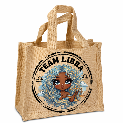 A Zodiac Jute Bag with Bag Charm