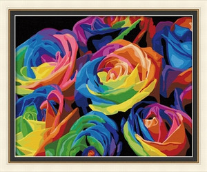 Painting by Numbers Kit - 40x50cm - Colourful Roses Painting by Numbers Kit - 40x50cm - Colourful Roses