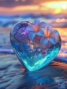 Love Heart and Romantic Beach 6 Love Heart and Romantic Beach 6