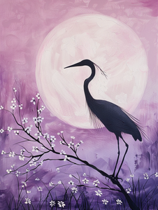 Crane in Purple Crane in Purple