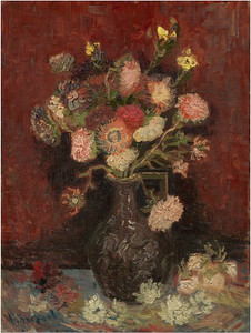 Vase with Gladioli and China Asters by Van Gogh Vase with Gladioli and China Asters by Van Gogh