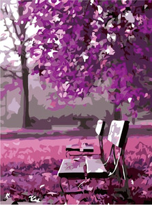 Bench in Purple Garden Bench in Purple Garden