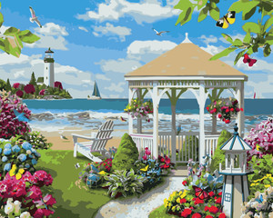Lighthouse View Paint by Numbers Kit Lighthouse View Paint by Numbers Kit