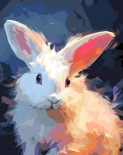 Baby Rabbit - Made to Order Paint by Numbers Baby Rabbit - Made to Order Paint by Numbers