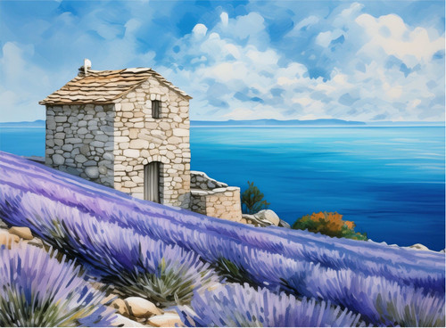 Pebble Stones Building and Lavender