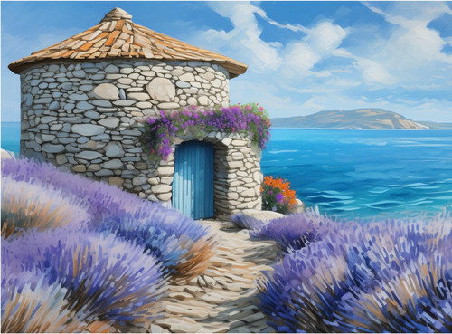 Pebble Stones Building and Lavender