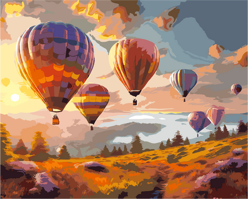 Hot Air Balloons and Beautiful Nature Hot Air Balloons and Beautiful Nature