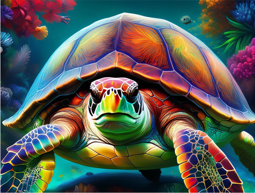 Colourful Turtle Close-Up 2 Colourful Turtle Close-Up 2