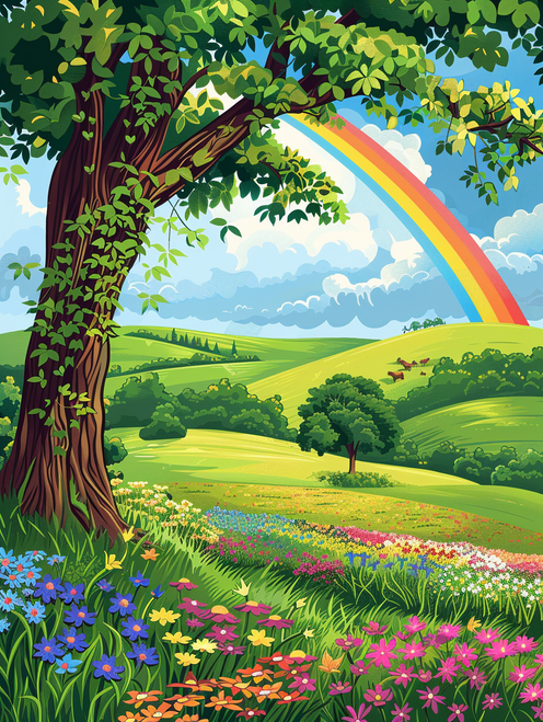 Green Land and Rainbow Green Land and Rainbow