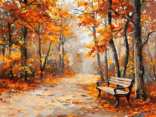 Bench in Autumn Bench in Autumn