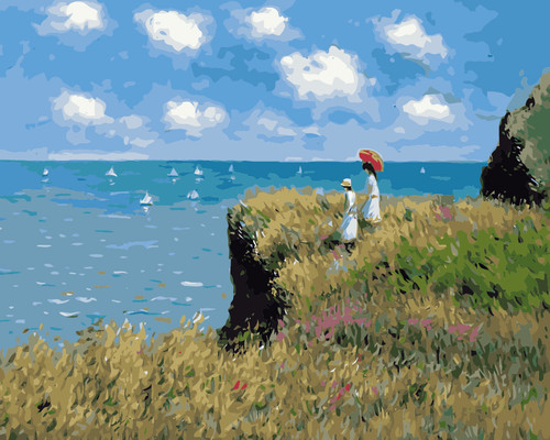 Cliff Walk at Pourville by Monet Cliff Walk at Pourville by Monet