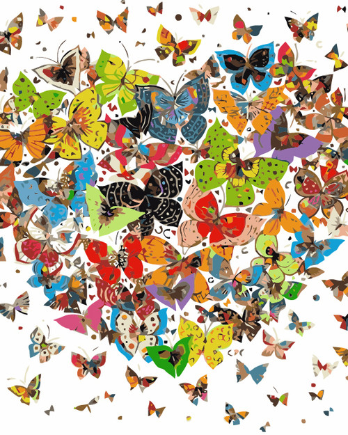 Thousands Butterflies paint by numbers Thousands Butterflies paint by numbers