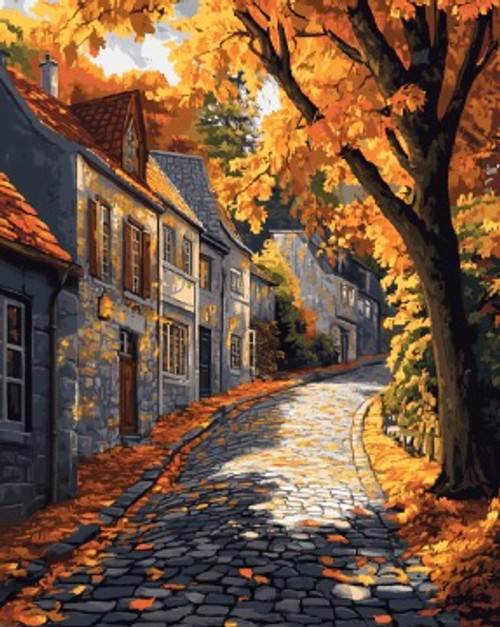 Autumn Pebble Stone Walk Path Autumn Pebble Stone Walk Path