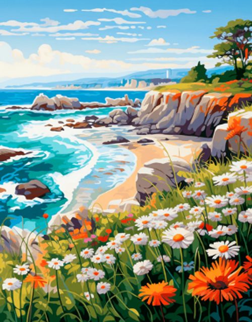 Cliff and Flowers Cliff and Flowers