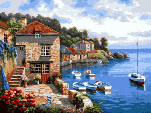Town in the riverside Town in the riverside