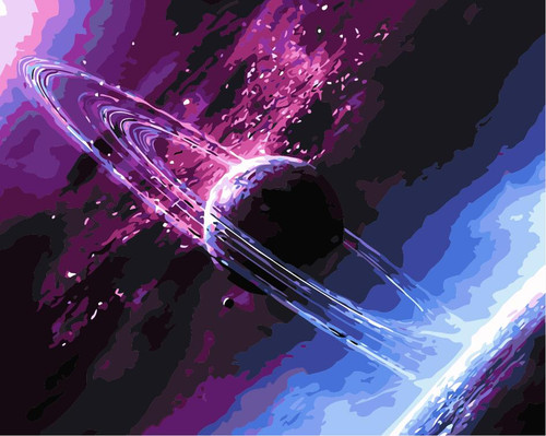 Saturn paint by numbers kit
