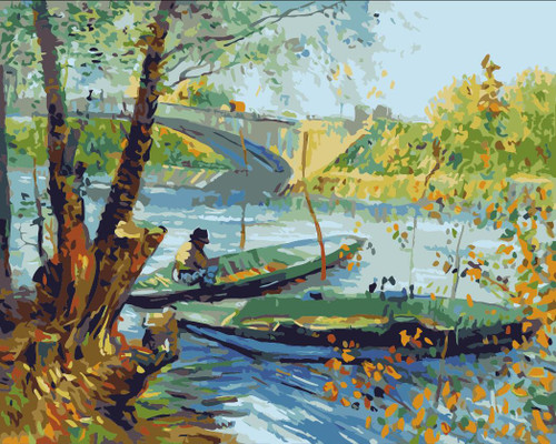 Fishing in Spring by Van Gogh Fishing in Spring by Van Gogh